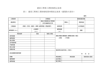 消防工程自验收表格