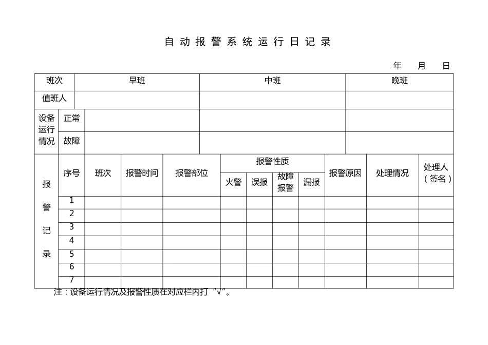 消防控制室有关检查记录表_第3页
