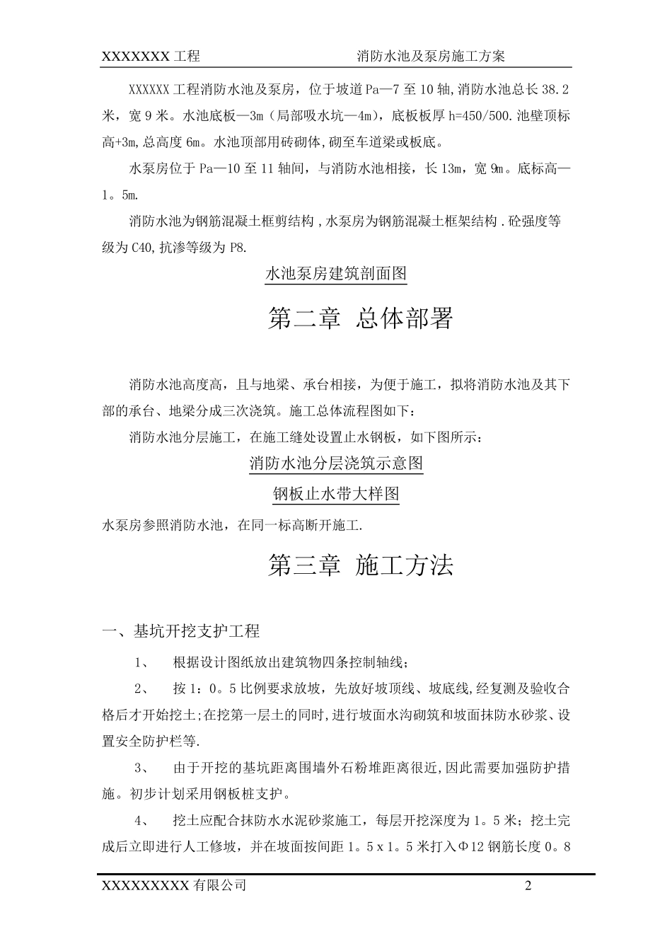 消防水池及泵房施工方案_第2页