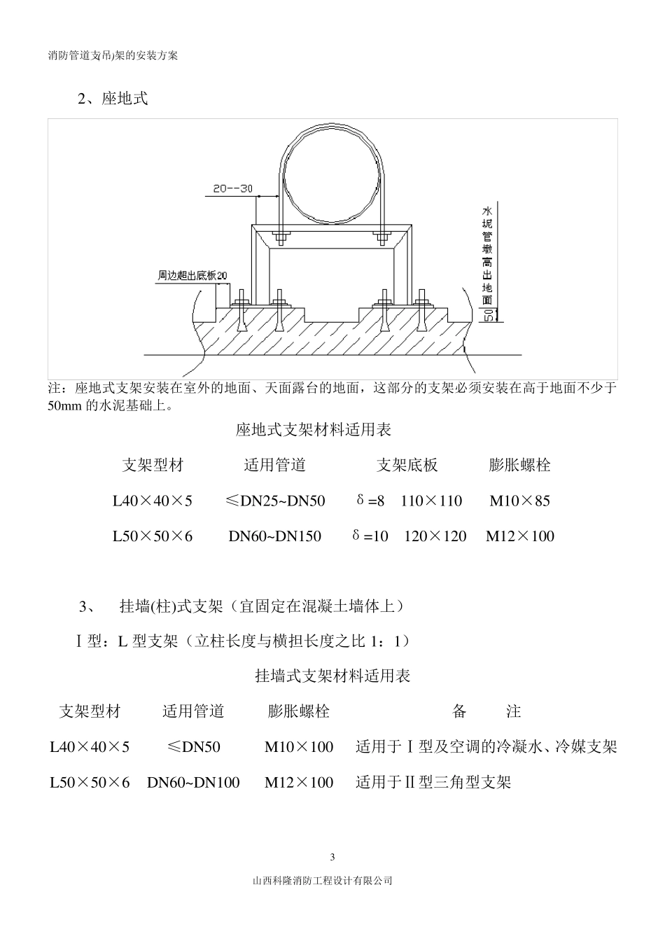 消防管道支(吊)架的安装方案_第3页