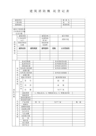 消防设施竣工验收报告