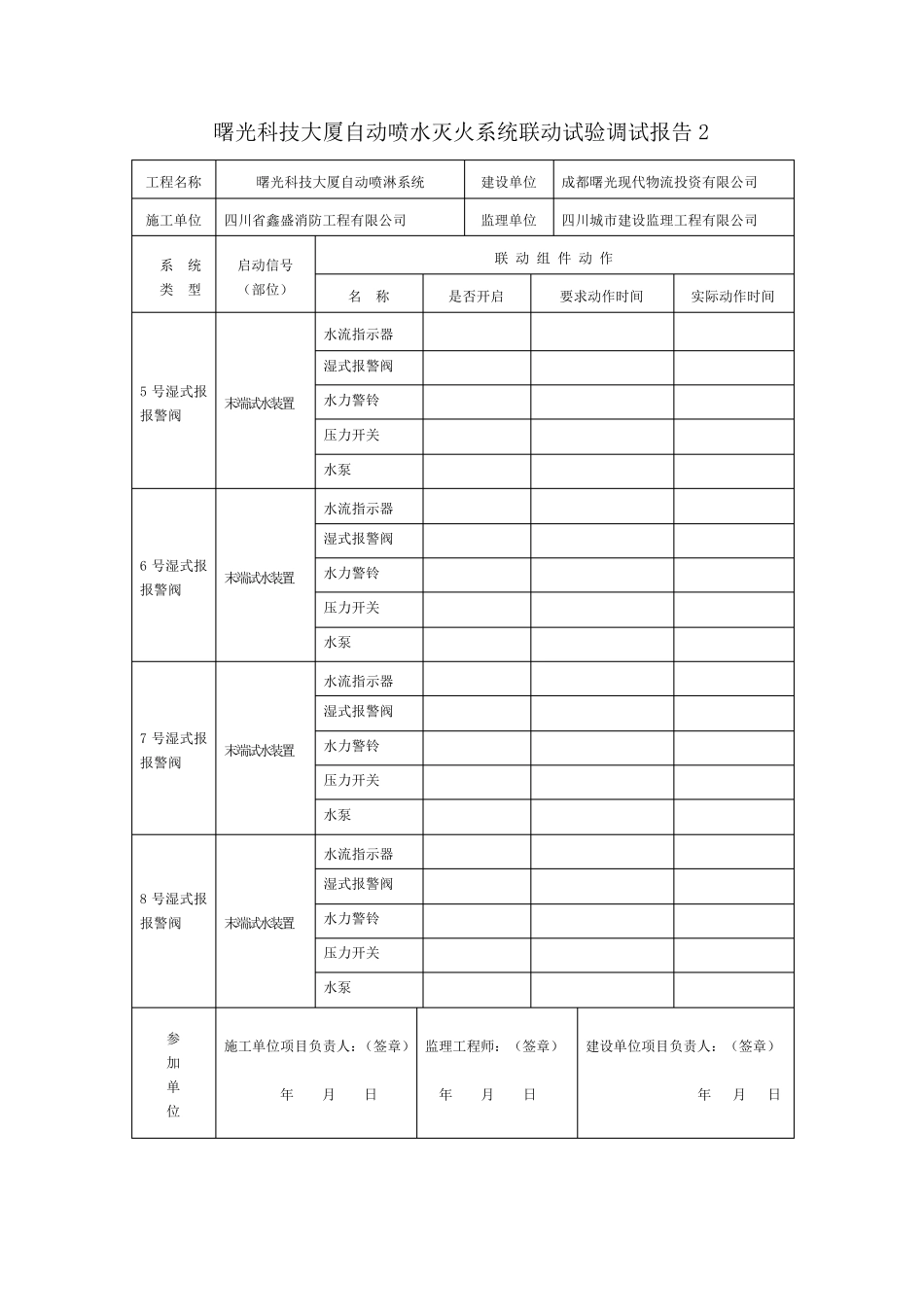 消防调试报告模板_第2页