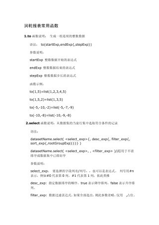 润乾报表常用函数
