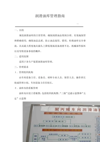 润滑油库管理指南