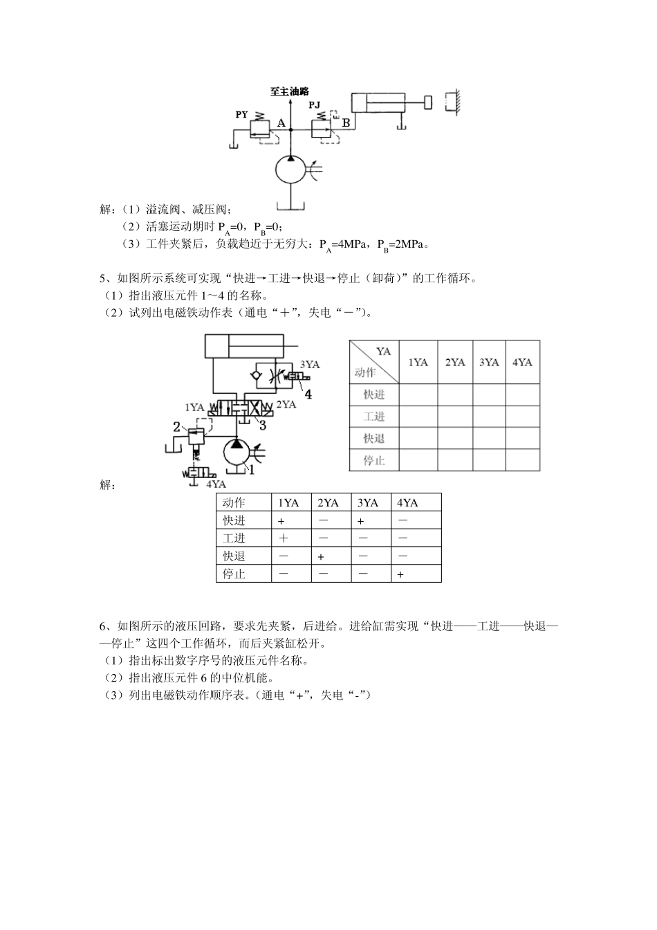 液压基本回路复习题1_第3页
