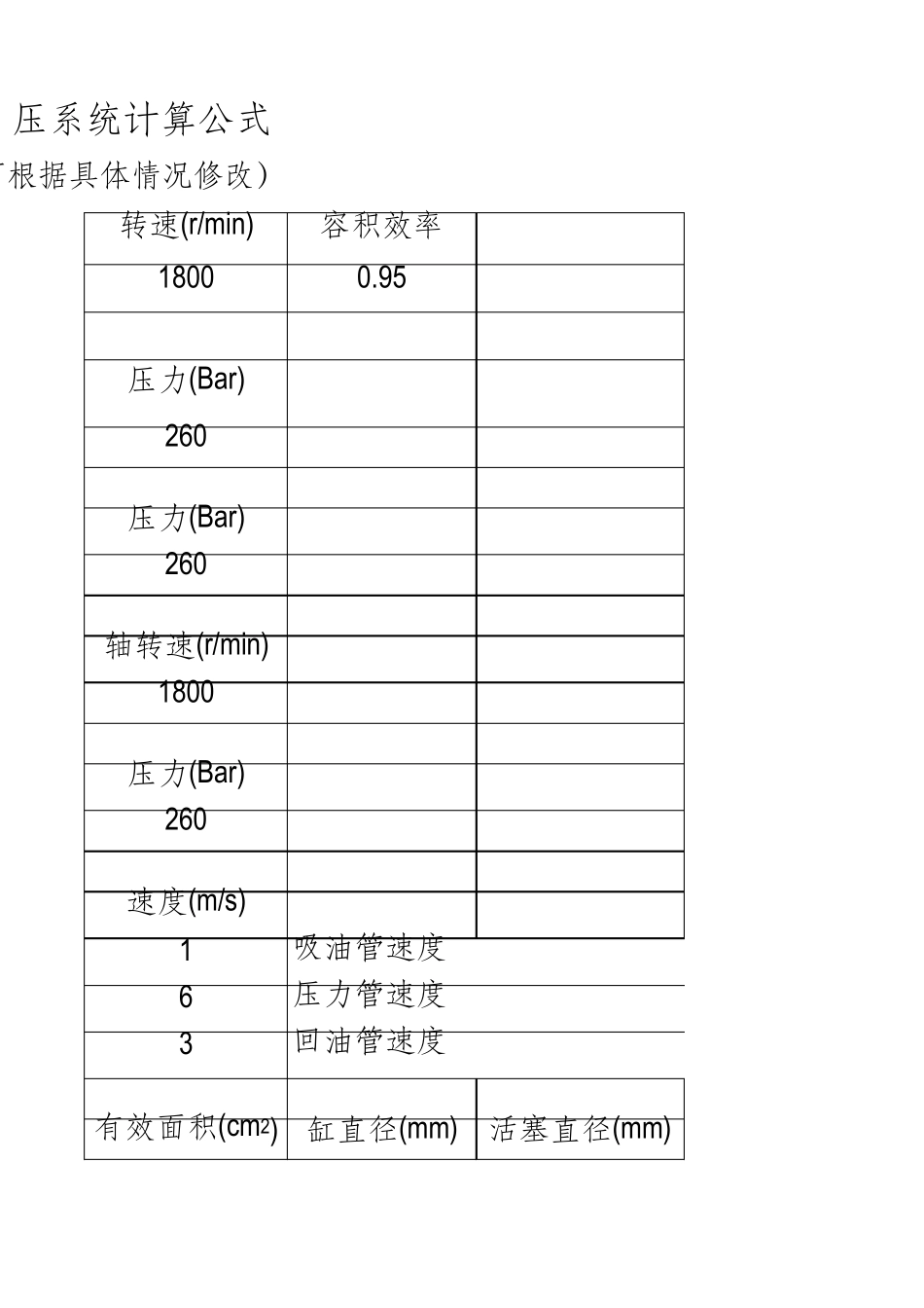 液压常用公式计算小软件_第3页