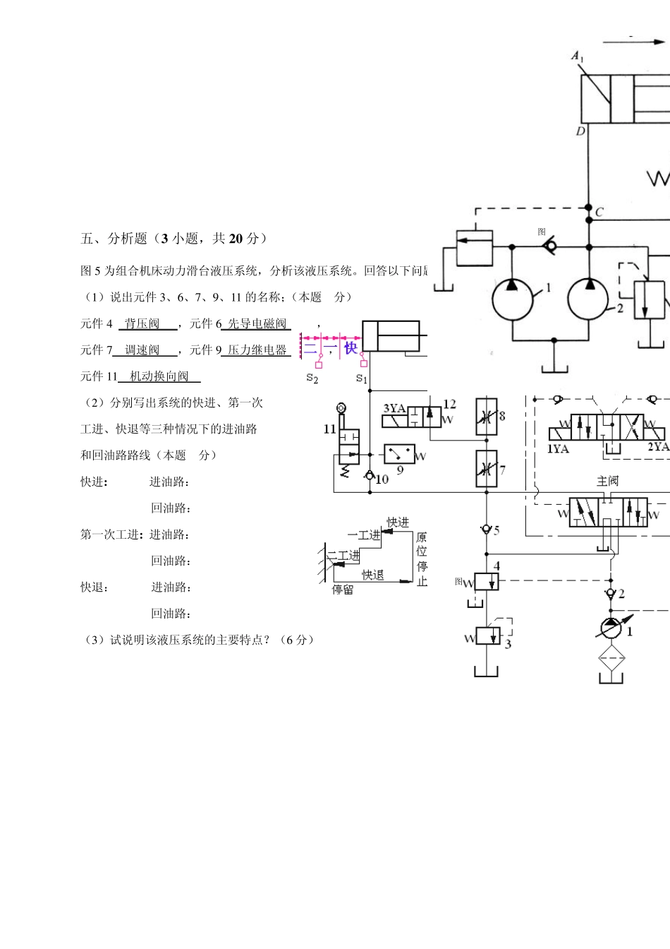 液压期末考试模拟样卷B及答案_第3页