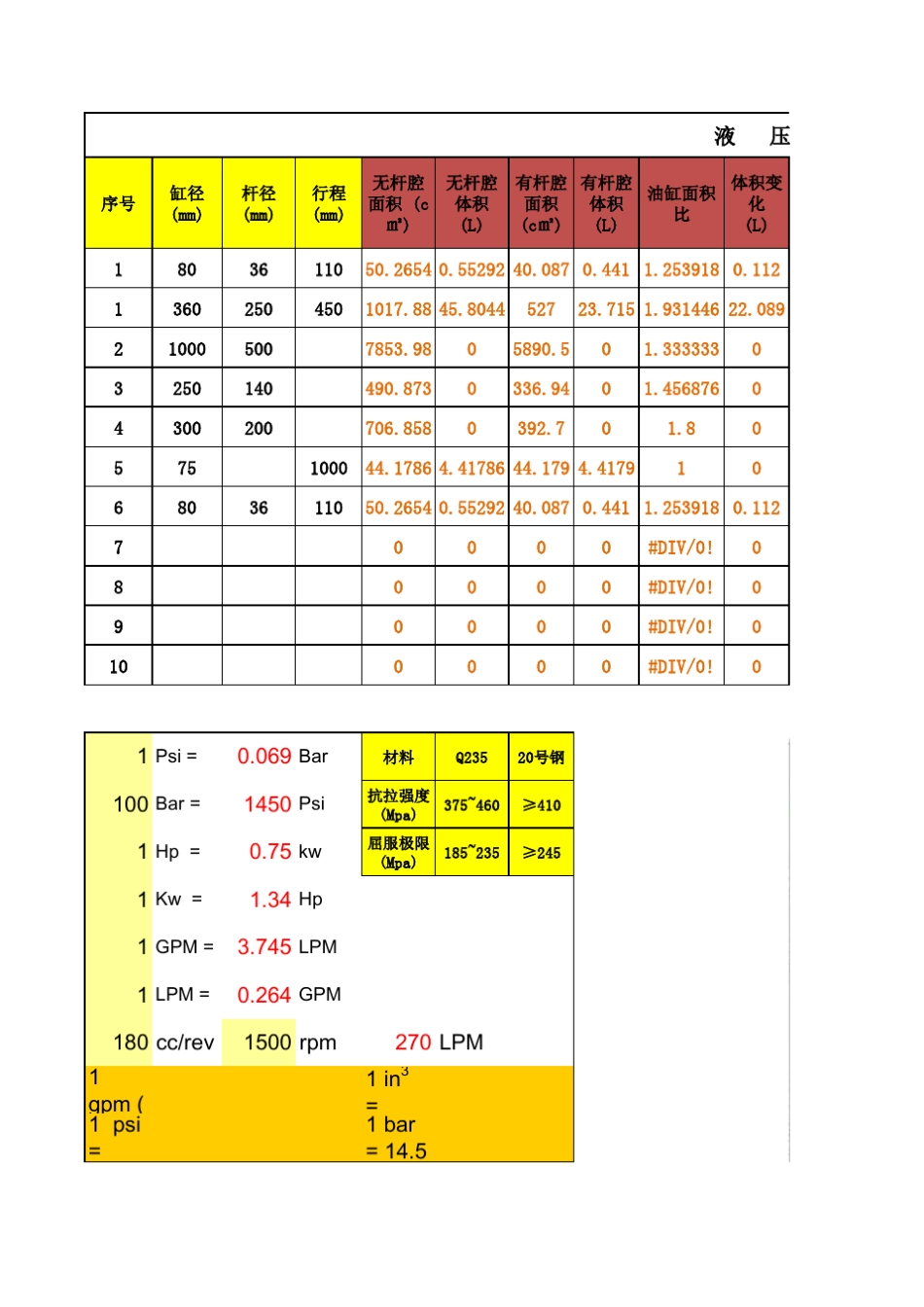 液压计算公式汇总_第1页