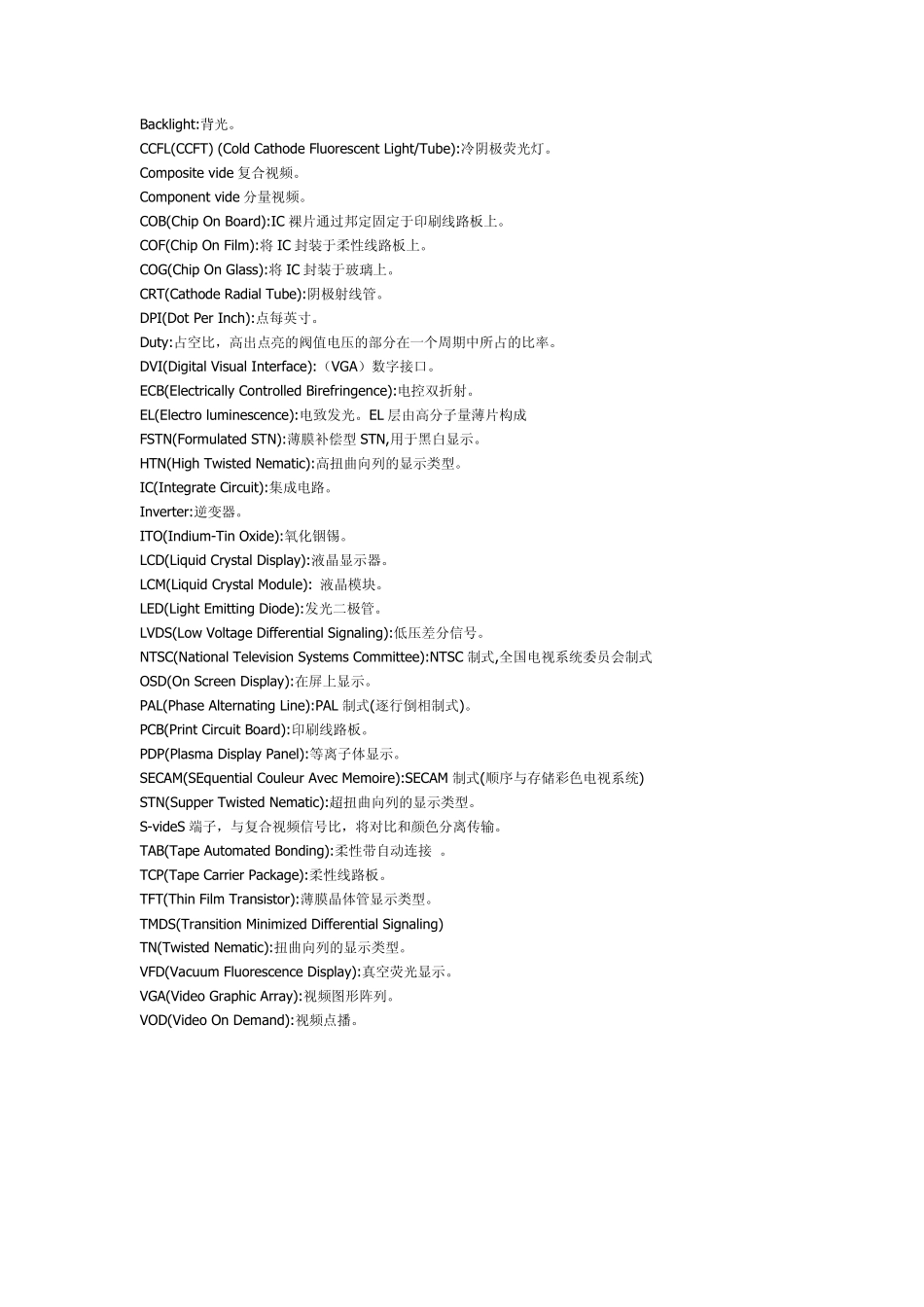 液晶专业术语_第1页