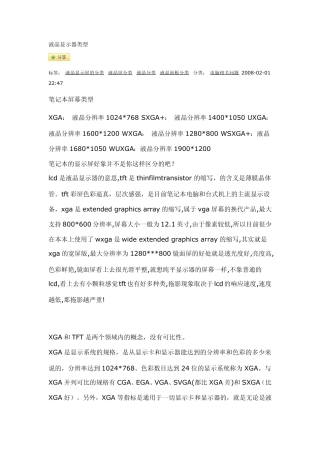 液晶显示器类型