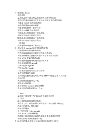 液晶显示器质量测量与方法之规范