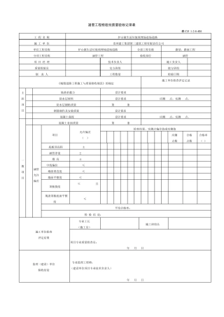 涵洞工程检验批质量验收记录表1