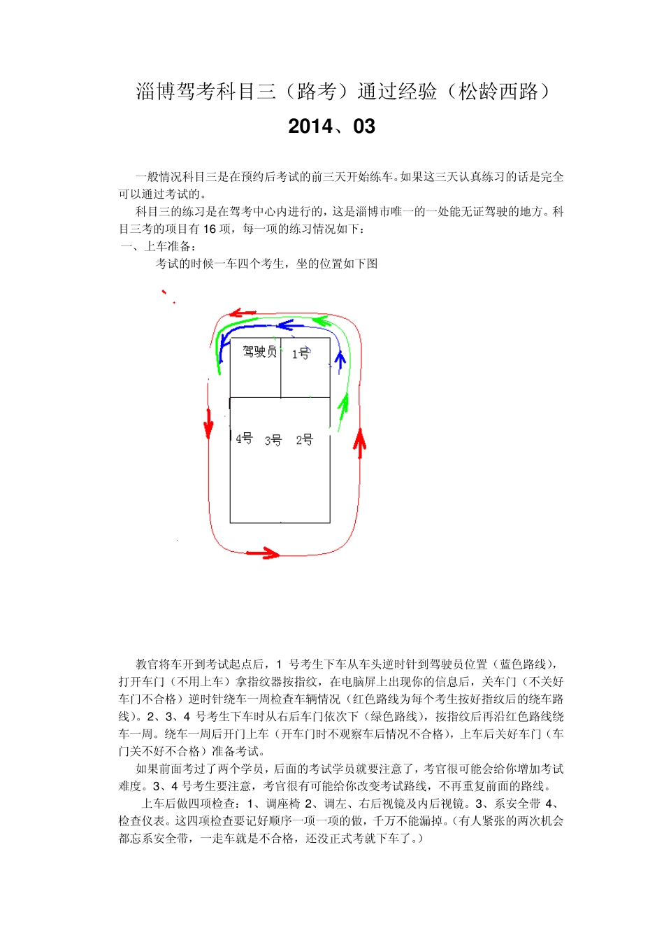 淄博科目三通过经验2014、03_第1页