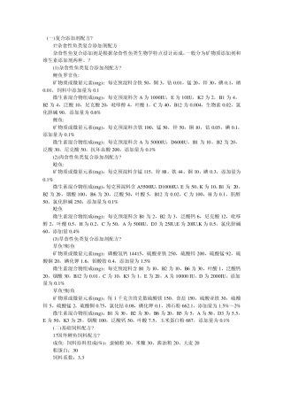 淡水鱼饲料配方