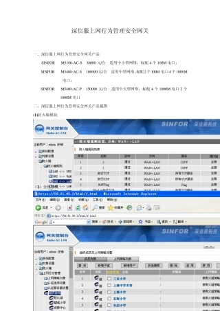 深信服上网行为管理安全网关