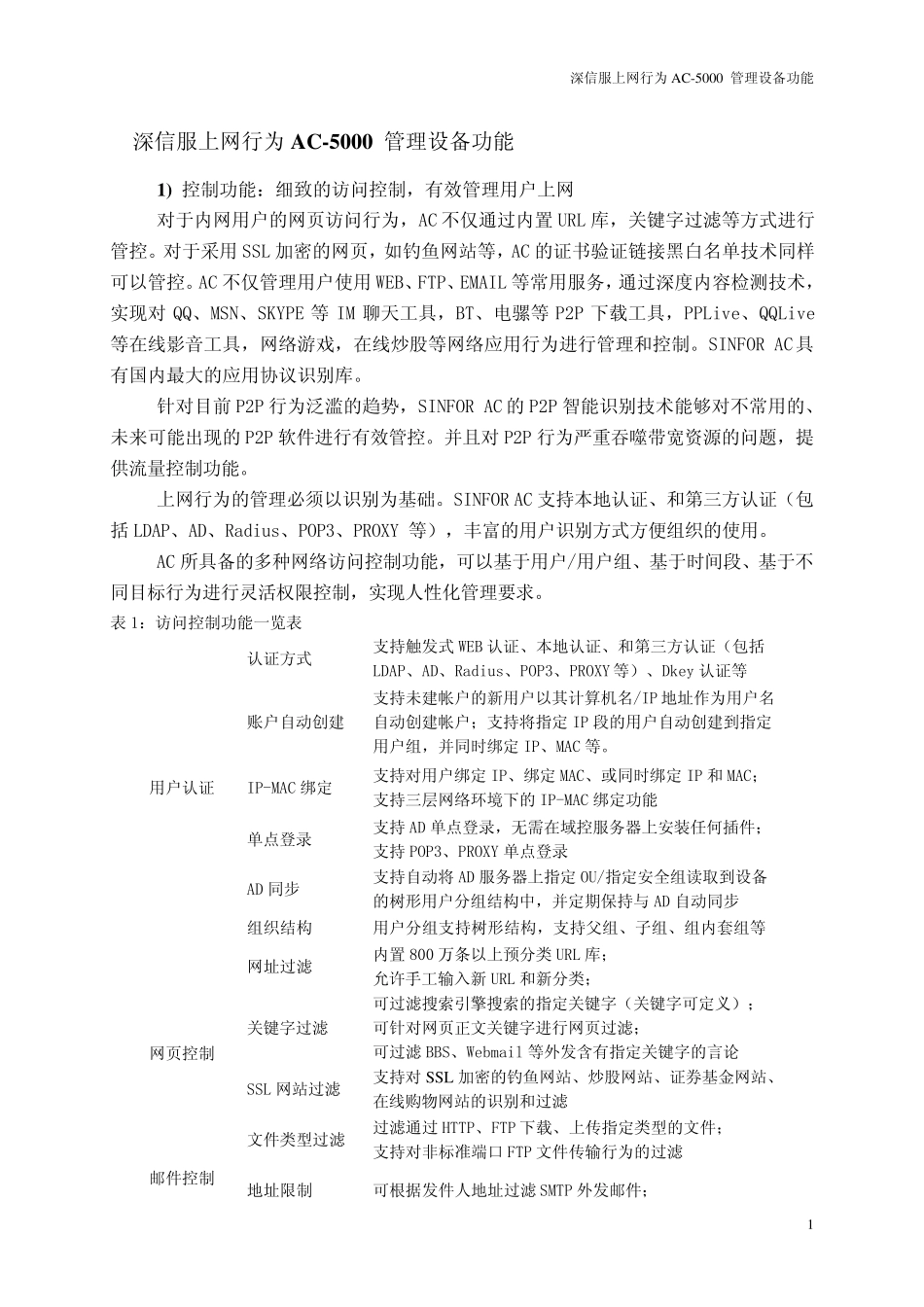深信服上网行为管理设备功能介绍_第1页
