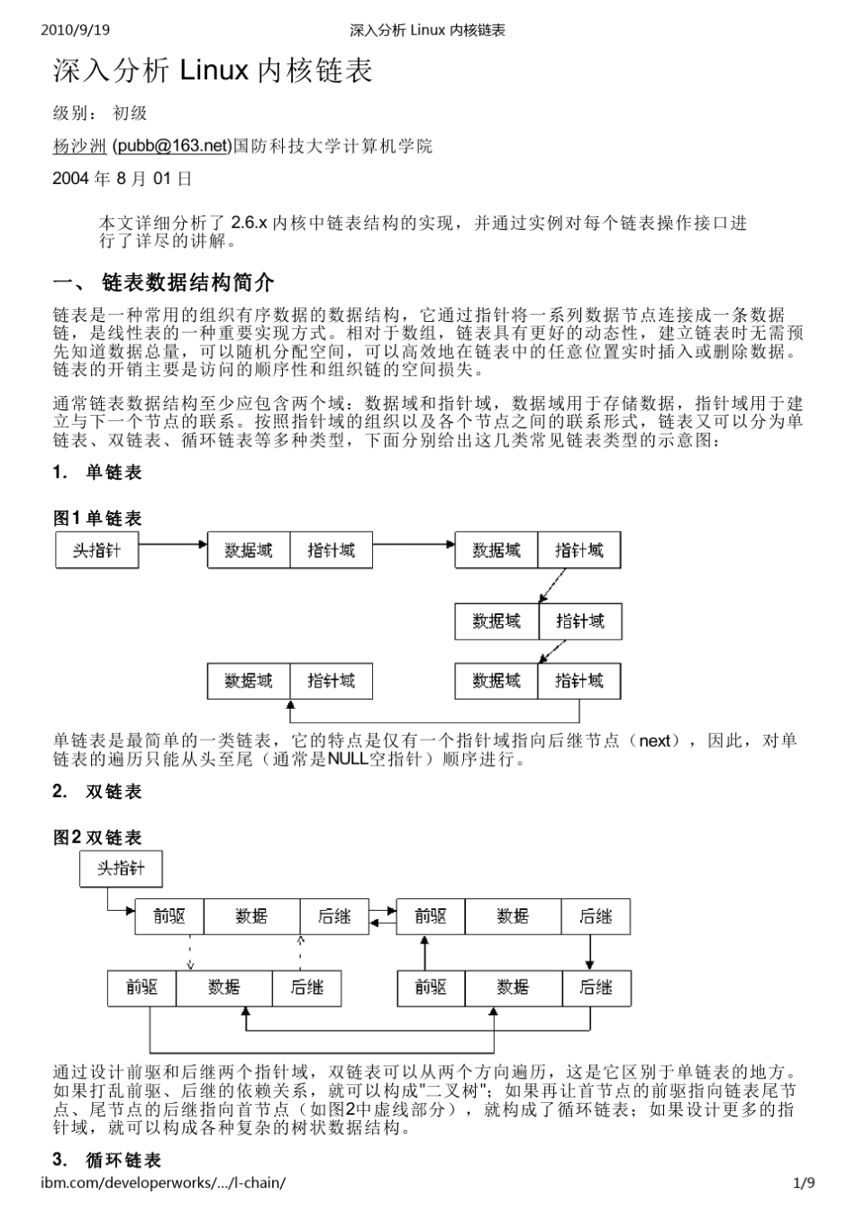 深入分析Linux内核链表_第1页