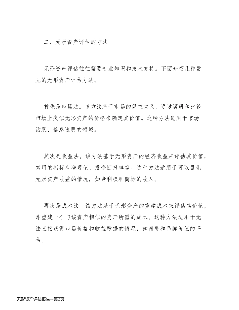 无形资产评估报告_第2页