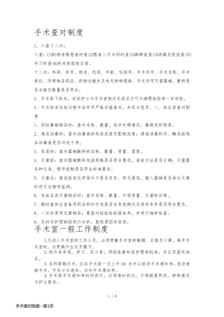 手术查对制度