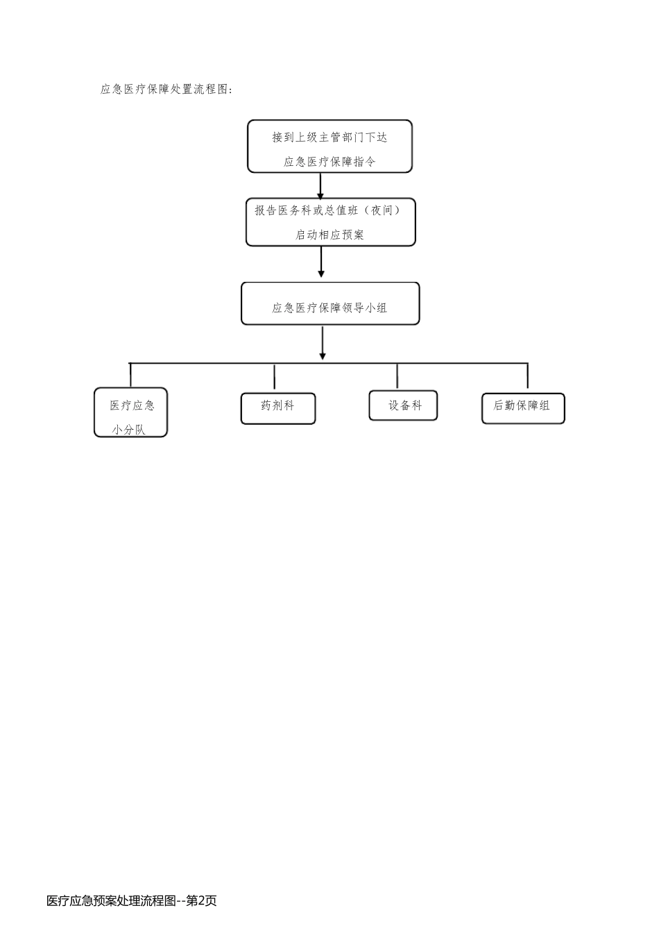 医疗应急预案处理流程图_第2页