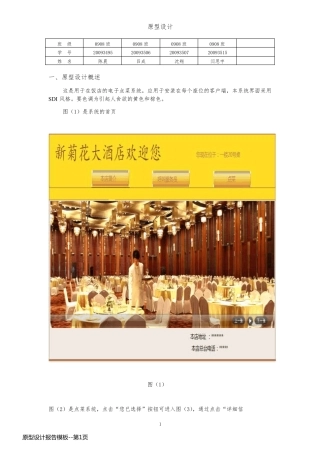 原型设计报告模板