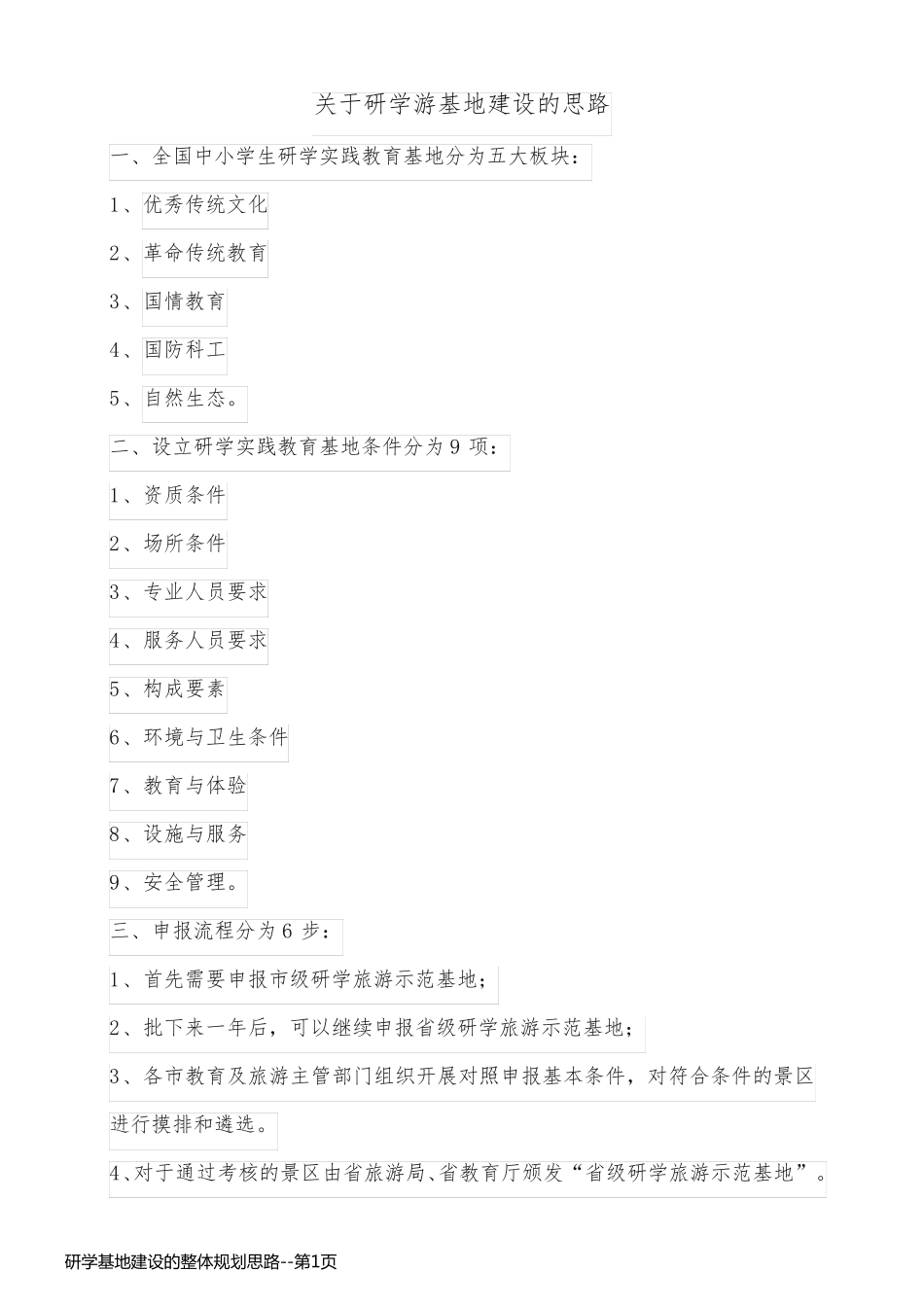 研学基地建设的整体规划思路_第1页