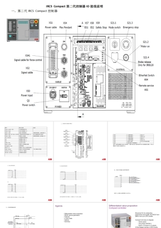 ABB机器人紧凑柜IRC5C外观航插接口及接线
