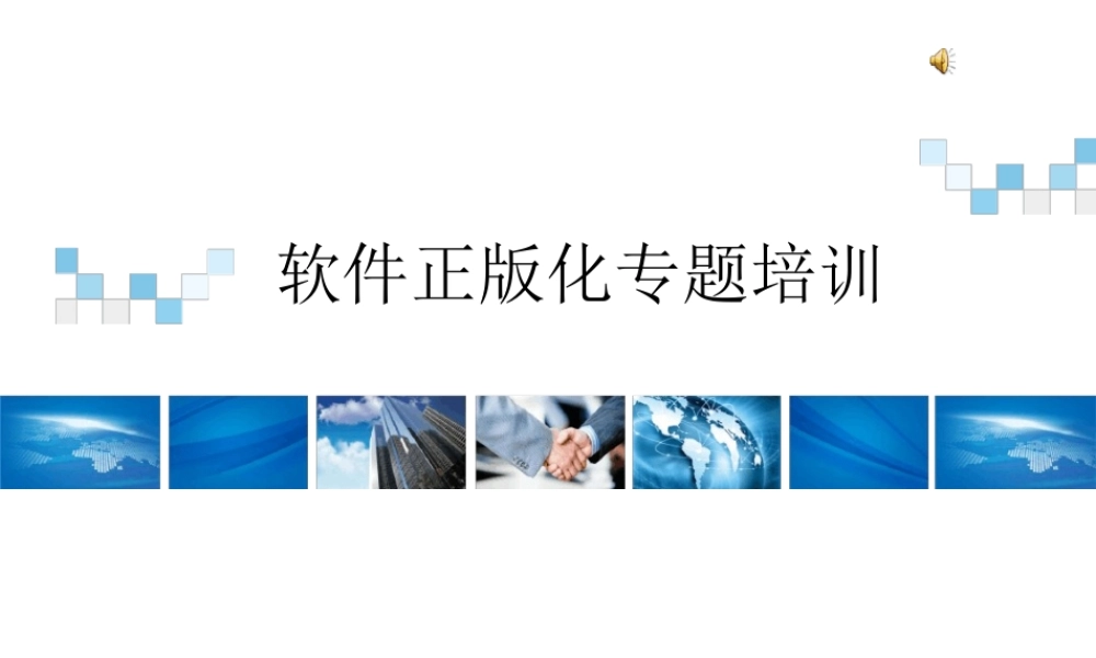 软件正版化专题培训课件