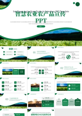 现代智慧农业农产品宣传模板