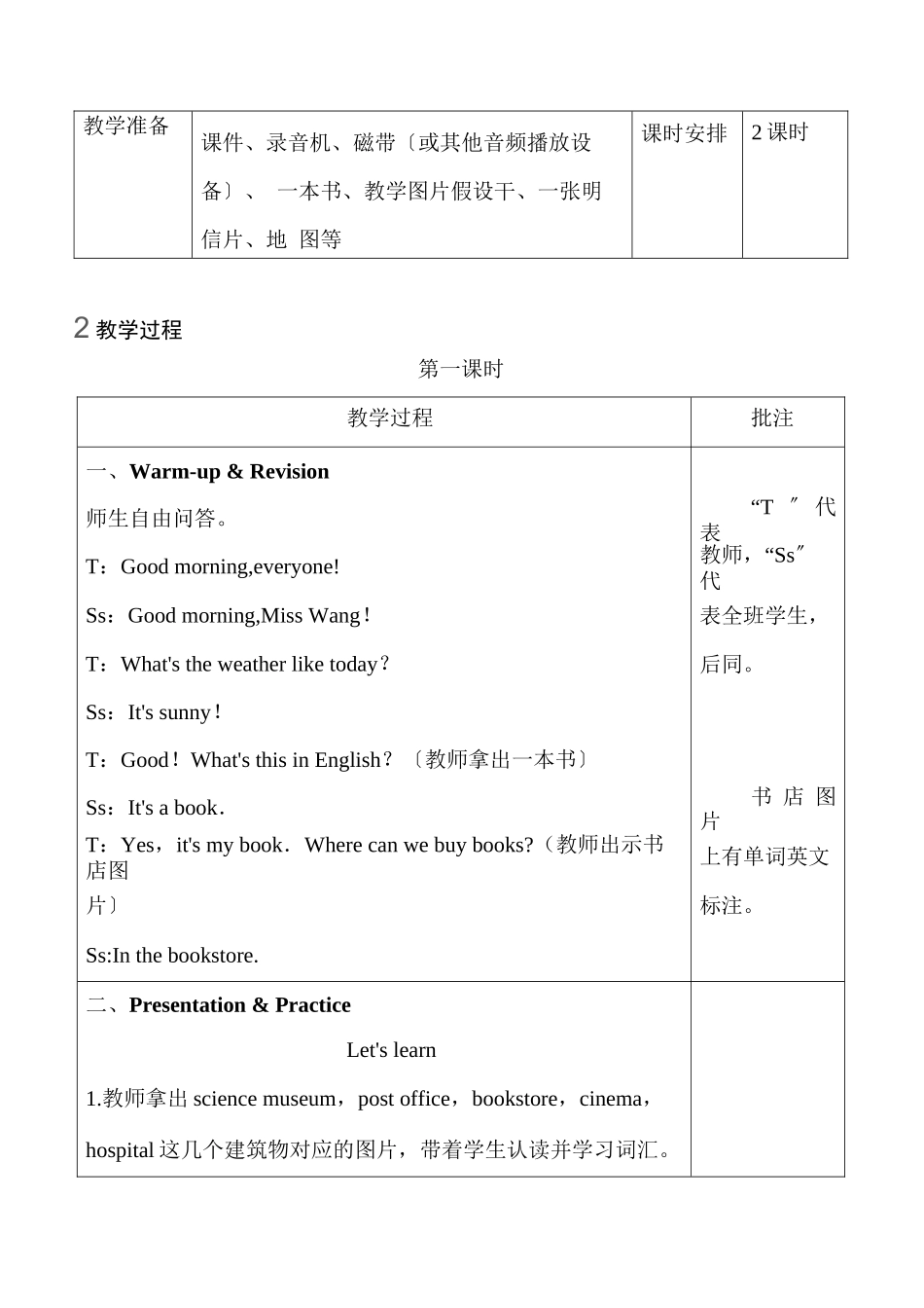 PEP版英语六年级上册全册教案【含课后反思】_第2页