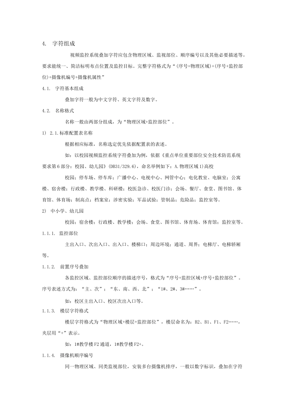 视频安防监控系统字符叠加基本命名规则_第2页