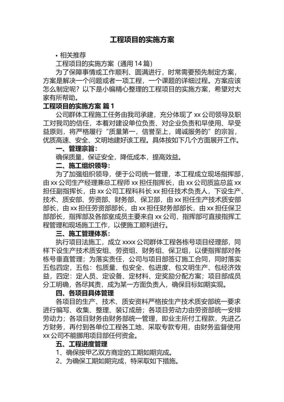 工程项目的实施方案_第1页