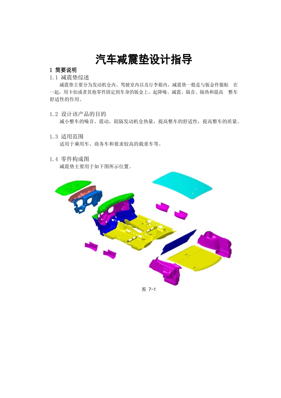 汽车减震垫设计指导_第1页