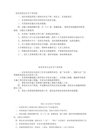 项目经理安全生产责任制37912