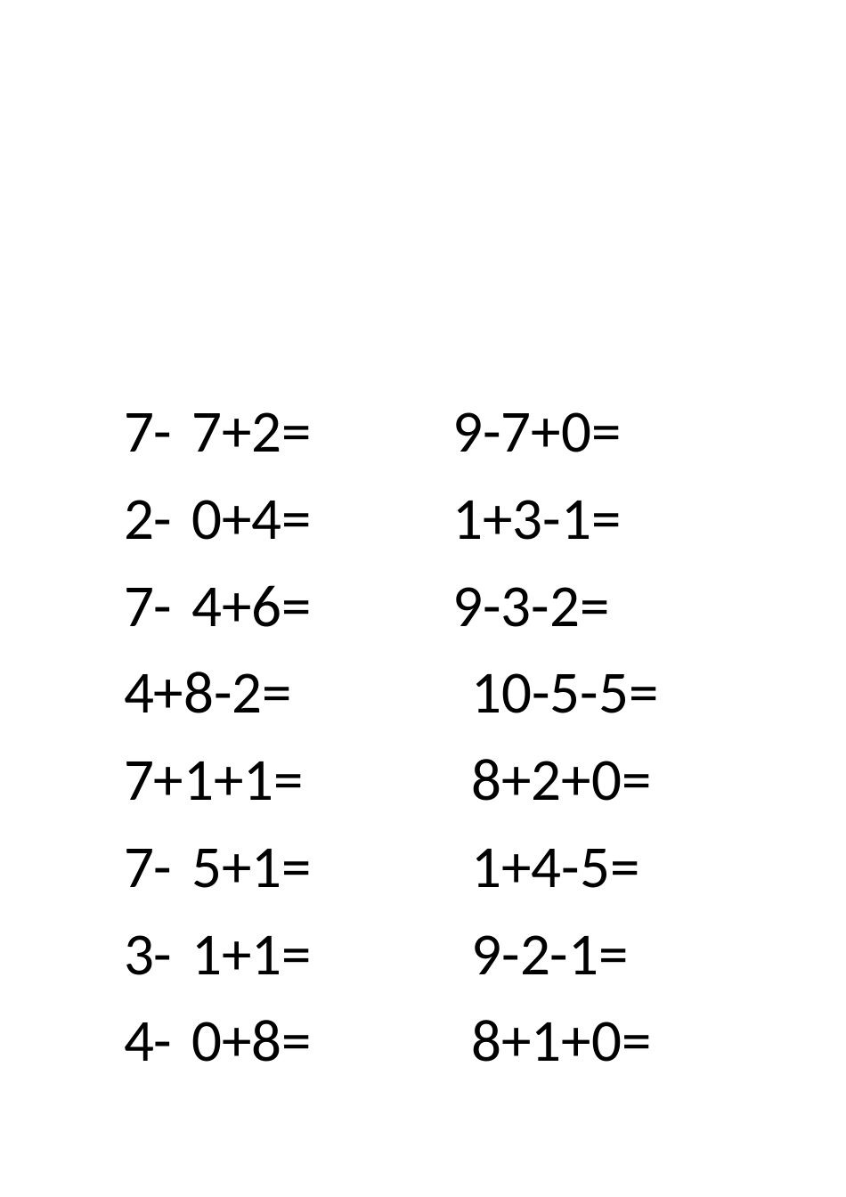 10以内加减混合运算_第1页