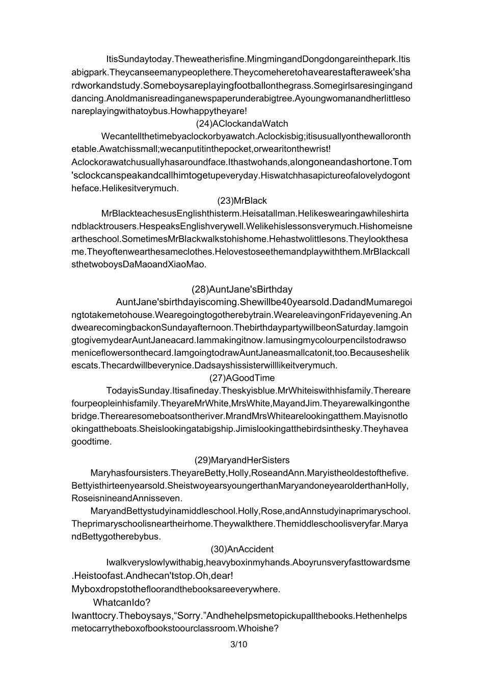 小学英语朗读材料_第3页