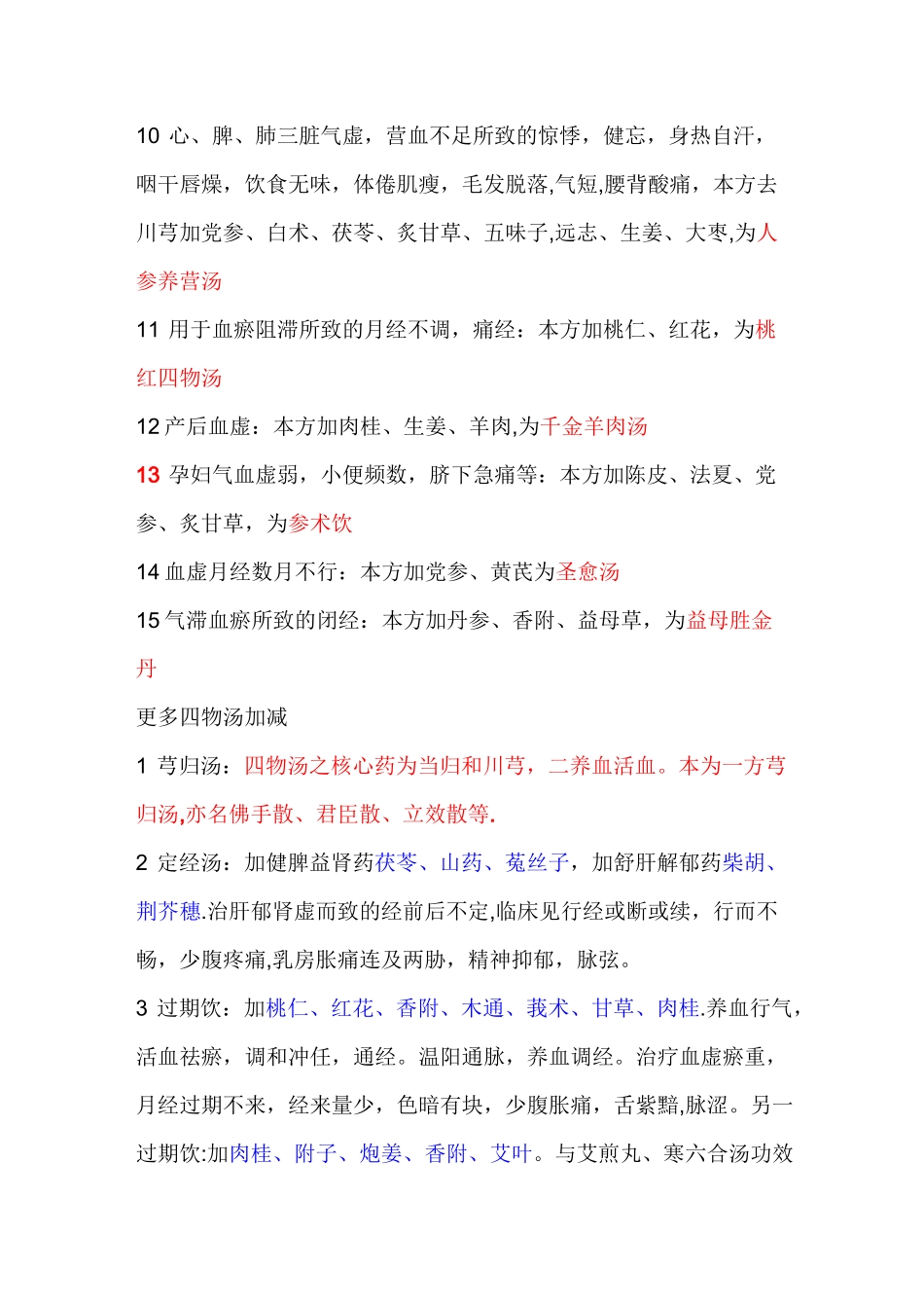 四物汤证方及加减法大全_第2页