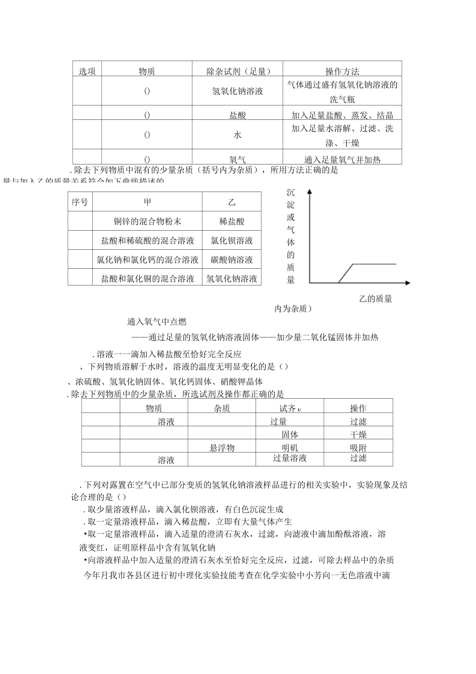 华师大版科学九年级酸碱盐练习题_第2页