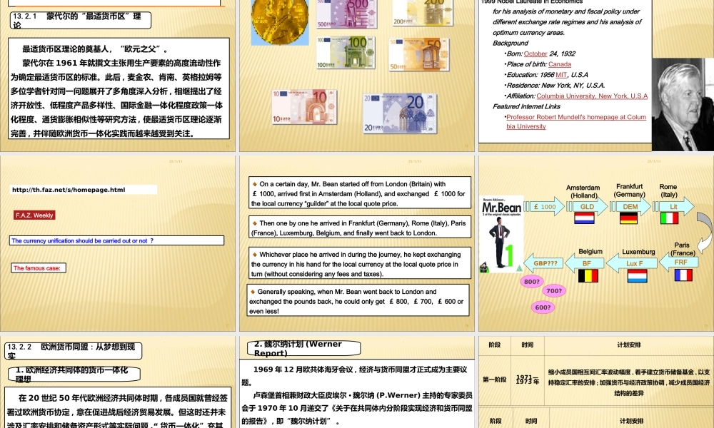 国际金融第11章----汇率制度选择课件
