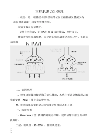 重症肌无力的护理
