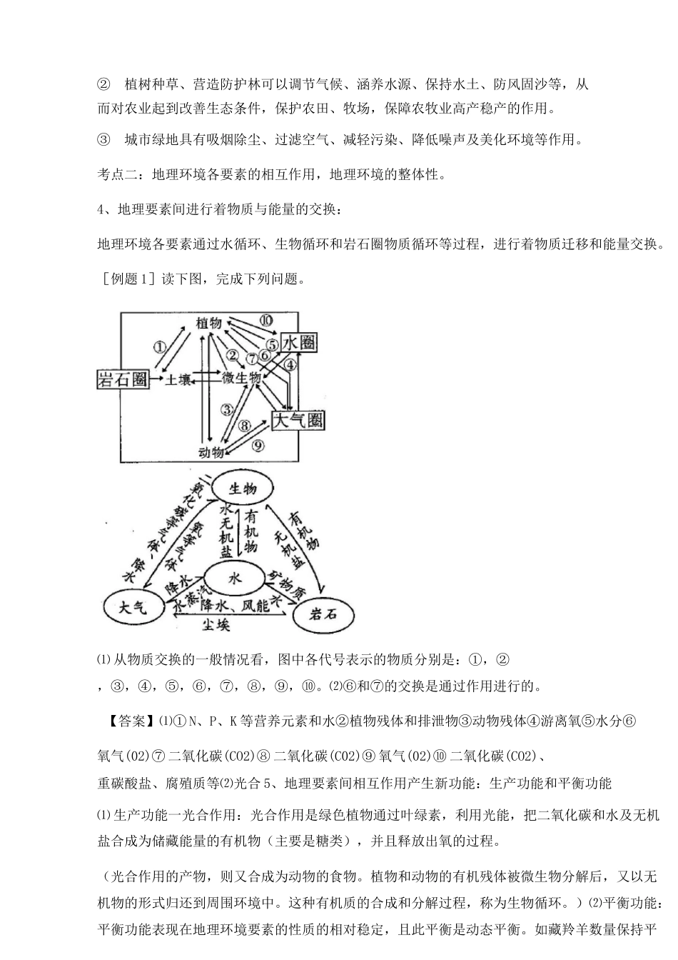 高中地理《《自然环境的整体性和差异性》》模块必考知识点汇总_第3页