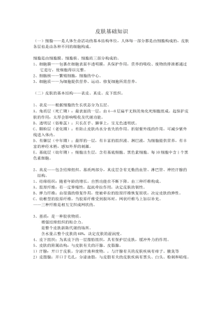 皮肤基础知识完整版