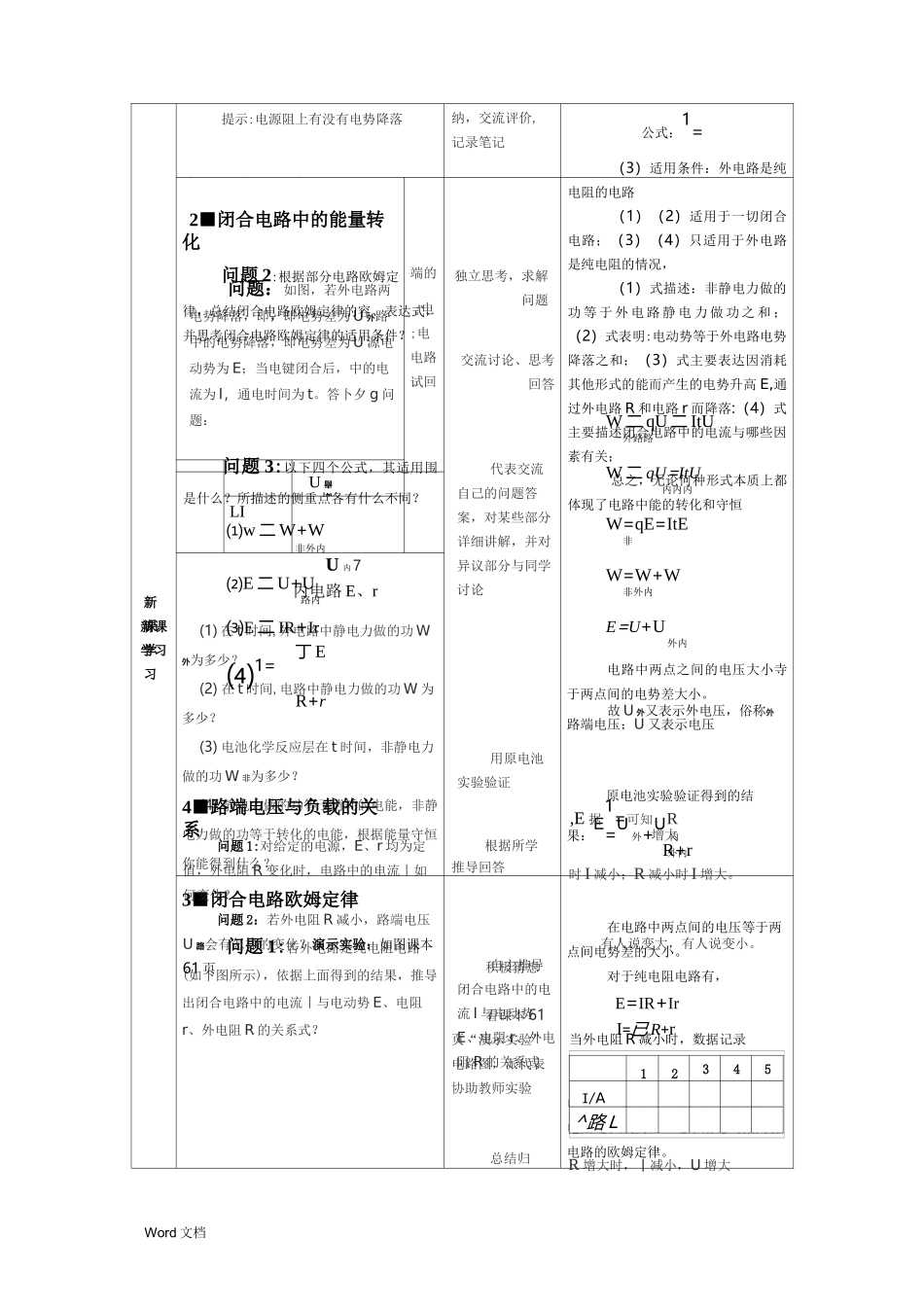 《闭合电路欧姆定律》教学设计_第3页