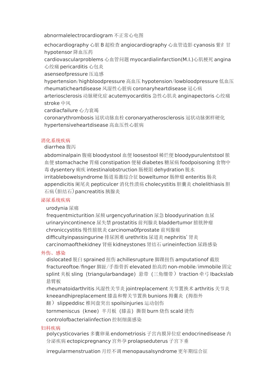 常用医学词汇_第2页