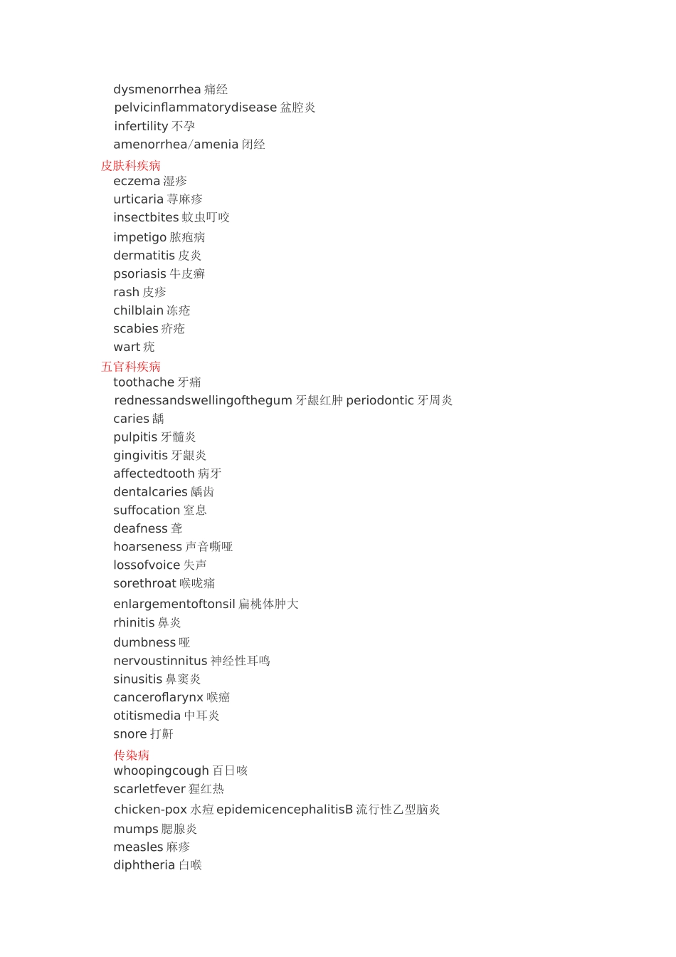 常用医学词汇_第3页