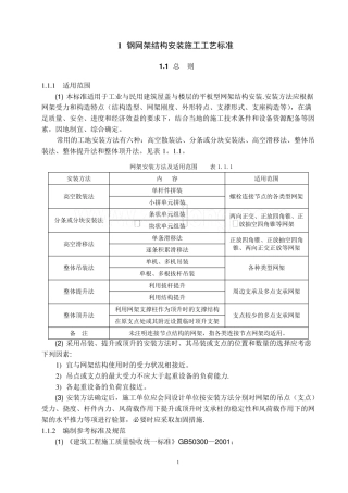 钢网架结构安装施工工艺标准-secret