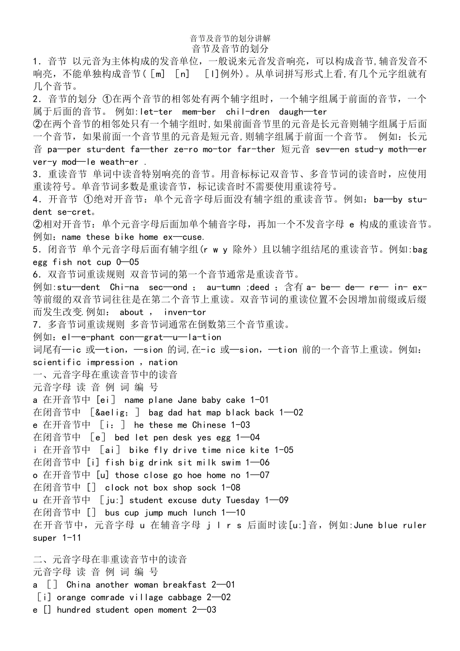 音节及音节的划分讲解_第2页