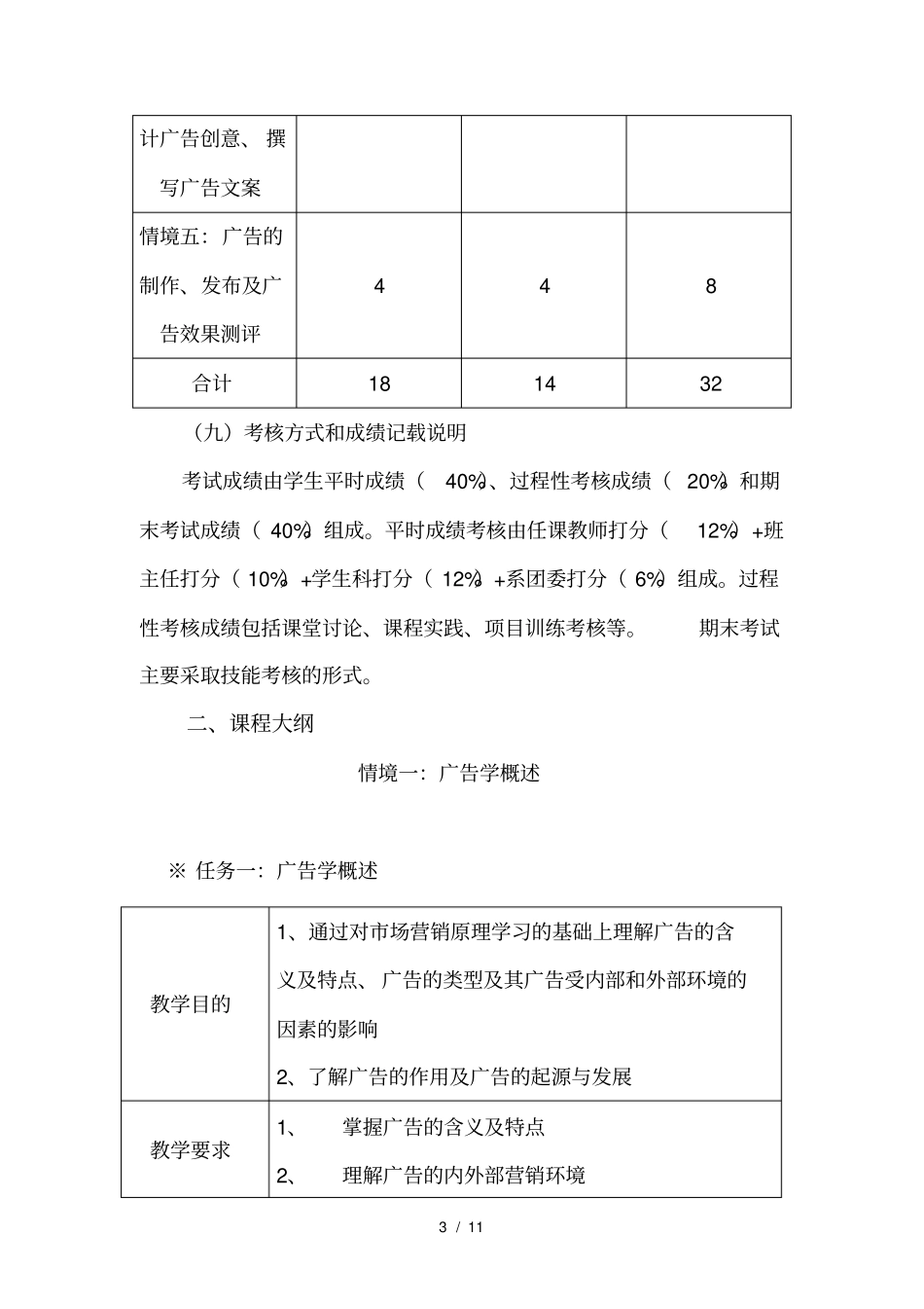 广告原理与实务课程标准_第3页