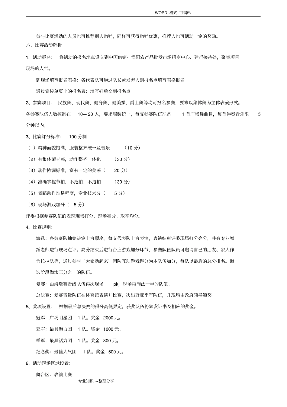 广场舞大赛活动方案说明_第3页