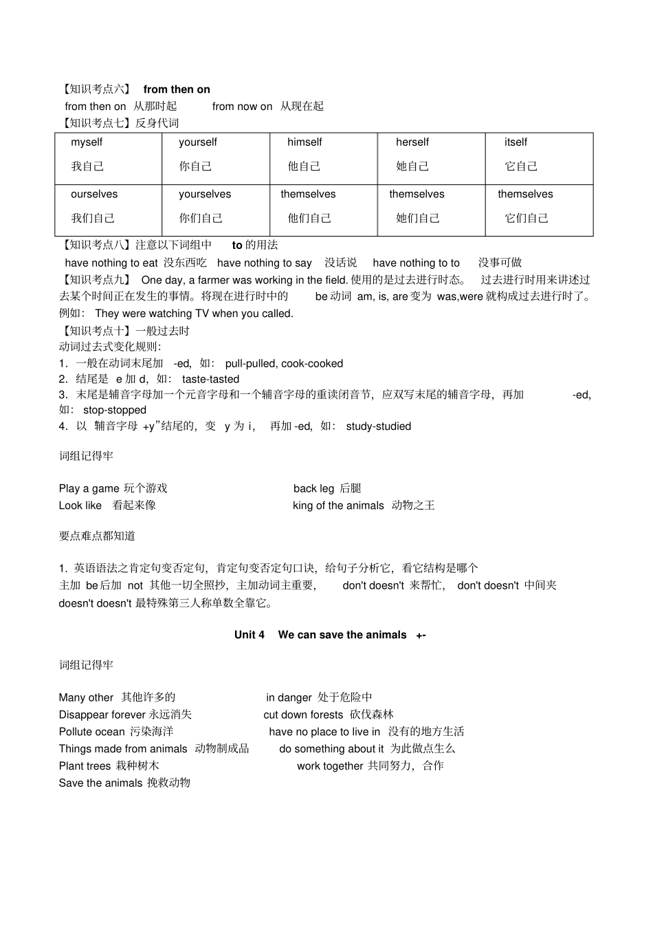 广州新版英语六年级下册每单元知识点总结_第2页